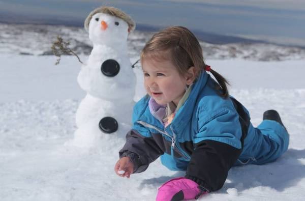 Snowman time at Perisher. Image source: facebook.com/PerisherResort