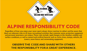 Know and understand the Alpine Responsibility Code
